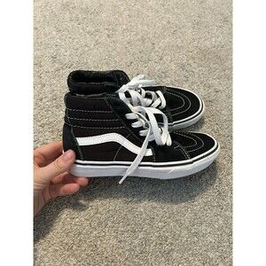 Vans Sk8-Hi Sneakers Youth Size 3 High Tops Skate Shoes Black White‎